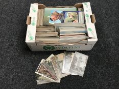 A box of 20th century postcards - various