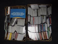 Two boxes of assorted CD's and CD box sets - classical,