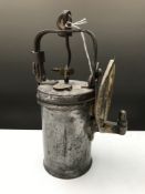 A vintage Premier carbide lamp