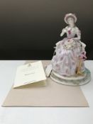 A Royal Worcester figure - Embroidery from the graceful arts collection, number 1292 of 2500,
