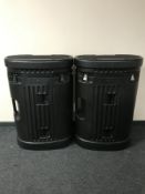 Two portable storage boxes