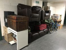 Upon instructions from a storage facility -The full contents of a storage unit to include : brown