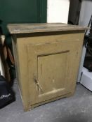 A late 19th century pine cupboard