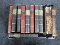 Eleven antiquarian leather bound volumes - Gibbon's Roman Empire and Gibson's Decline and Fall