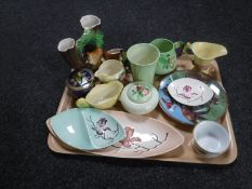 A tray of Carlton ware, Royal Worcester Red Rum collector's plate,