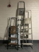 Five sets of folding steps