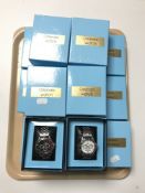 A tray of fifteen boxed Orlando gents wrist watches