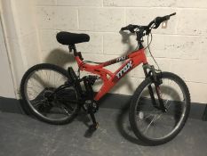 A Trax TF F1 full suspension mountain bike