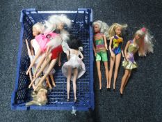 A basket of 20th century Barbie dolls