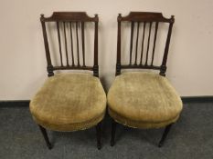 A pair of Edwardian salon chairs