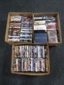 Three boxes of DVDs and DVD box sets