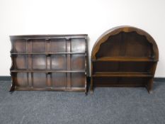 An Ercol Delft rack and an oak dresser top (2)