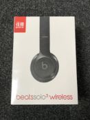 A pair of Beats Solo 3 wireless headphones - sealed and new