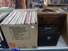 A box of vinyl LP records - classical,