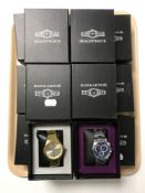 A tray of fifteen boxed Orlando gents wrist watches
