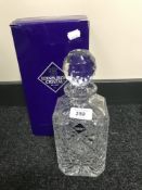 An Edinburgh Crystal decanter with box