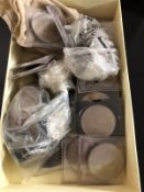 A collection of modern day issue crowns, commemorative crowns,