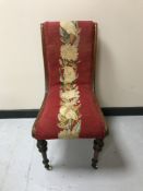 A 19th century mahogany side chair