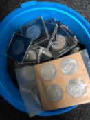 A box of commemorative crowns,