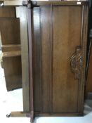 A set of oak bed ends with side rails