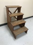 An antique pine set of steps