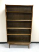 A contemporary oak open bookcase