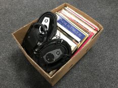 A box containing a pair of speakers,