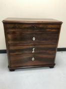 A 19th century mahogany four drawer chest