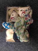 Two early 20th century papier mache puppets of cats