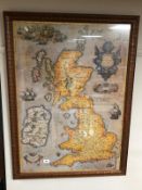 A large map of the British Isles CONDITION REPORT: This is a reproduction map.