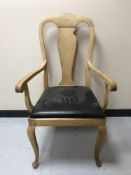 A light oak armchair