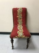 A 19th century mahogany side chair