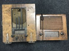 Two antique radios,