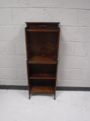 An Edwardian oak bookcase