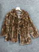 A dark brown mink jacket CONDITION REPORT: In very good, clean condition.