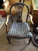 A 19th century mahogany armchair