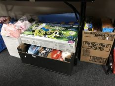 A quantity of toys, figures,