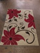 A floral contemporary carpet