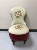 A 19th century mahogany nursing chair