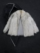 An Arctic fox fur coat,