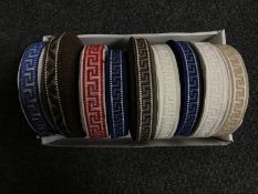 A box several spools of vintage Silver Cross pram trim