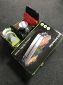 A boxed luxury buffet server together with a Kenwood spiraliser,