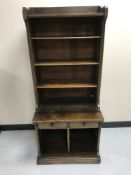 An oak bookcase