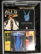 Three large boxes of DVD's