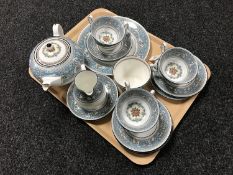 A tray of Wedgwood classical style tea china
