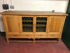 A light oak long sideboard