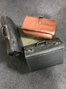 A collection of vintage luggage cases,