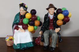 Two Royal Doulton figures - The Old Balloon Seller and The Balloon Man (a/f)