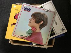 A box of LP records,