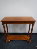 Four pieces of mahogany reproduction furniture - side table,